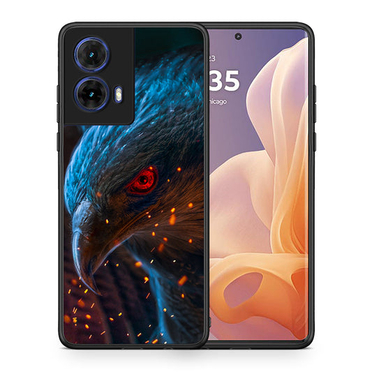 Θήκη Motorola Moto G85 Eagle PopArt από τη Smartfits με σχέδιο στο πίσω μέρος και μαύρο περίβλημα | Motorola Moto G85 Eagle PopArt case with colorful back and black bezels