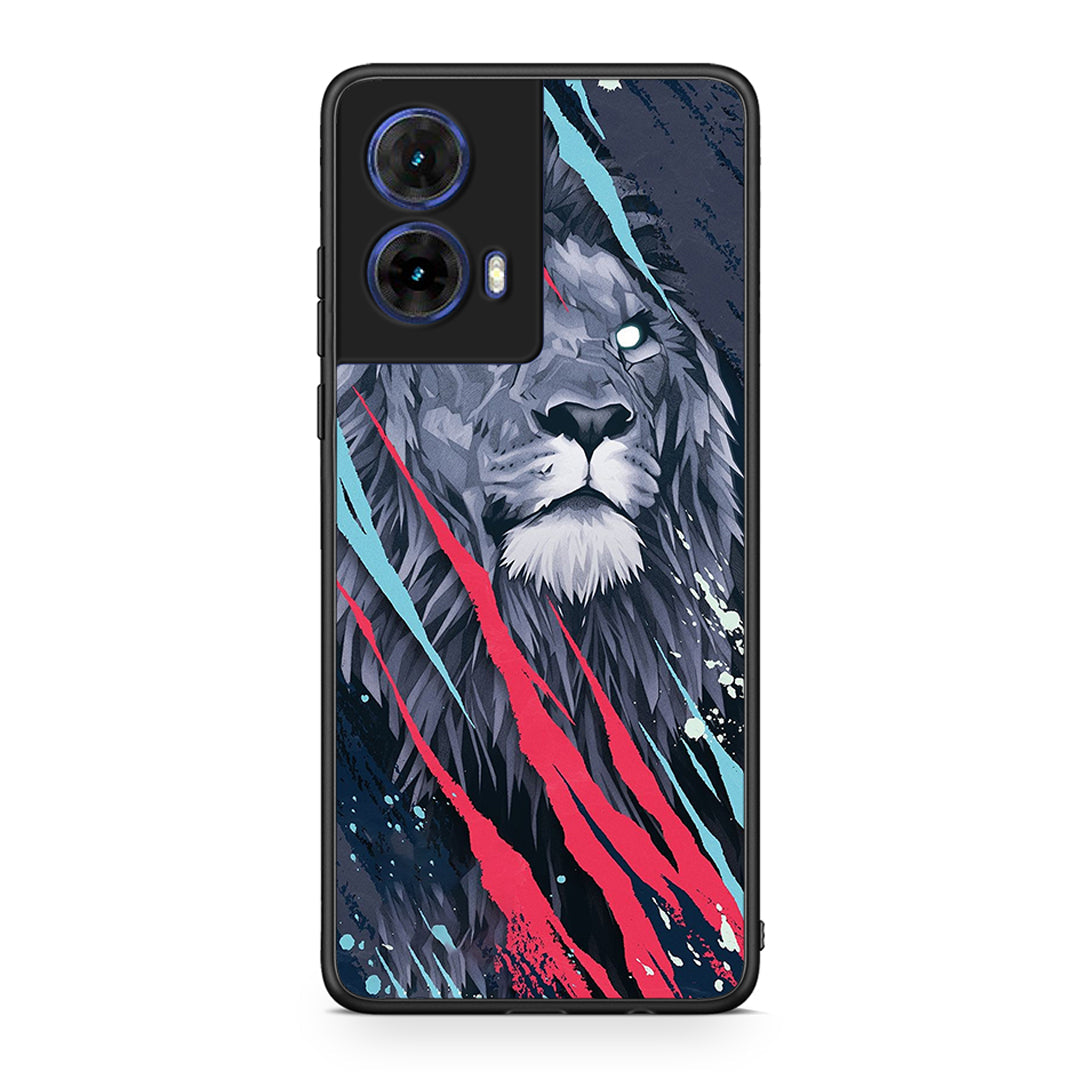 4 - Motorola Moto G85 Lion Designer PopArt case, cover, bumper