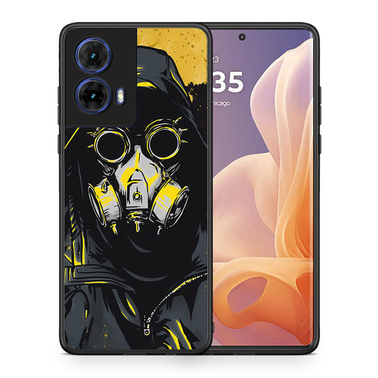Θήκη Motorola Moto G85 Mask PopArt από τη Smartfits με σχέδιο στο πίσω μέρος και μαύρο περίβλημα | Motorola Moto G85 Mask PopArt case with colorful back and black bezels