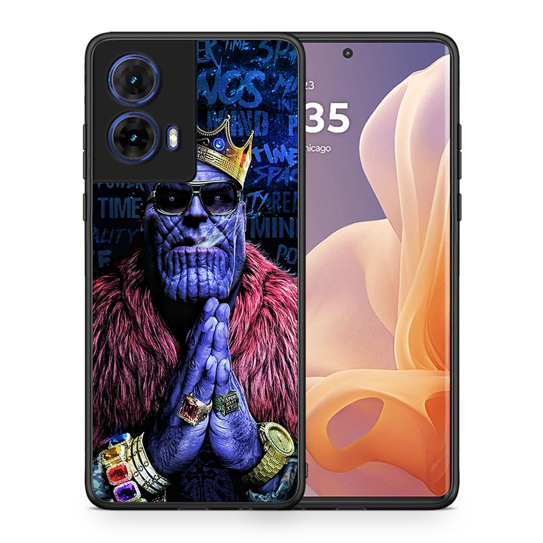 Θήκη Motorola Moto G85 Thanos PopArt από τη Smartfits με σχέδιο στο πίσω μέρος και μαύρο περίβλημα | Motorola Moto G85 Thanos PopArt case with colorful back and black bezels