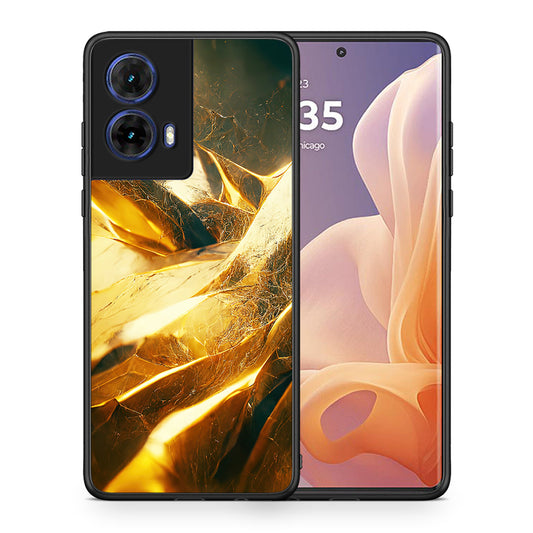 Θήκη Motorola Moto G85 Real Gold από τη Smartfits με σχέδιο στο πίσω μέρος και μαύρο περίβλημα | Motorola Moto G85 Real Gold case with colorful back and black bezels