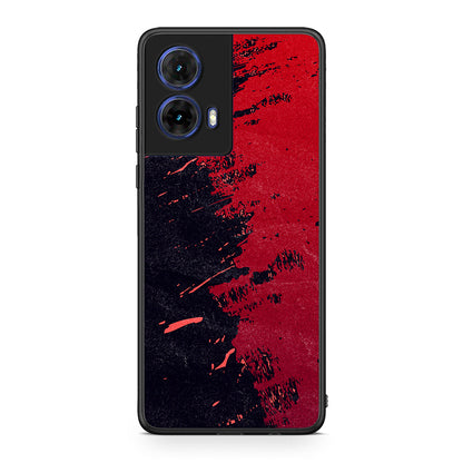 Motorola Moto G85 Red Paint Θήκη Αγίου Βαλεντίνου από τη Smartfits με σχέδιο στο πίσω μέρος και μαύρο περίβλημα | Smartphone case with colorful back and black bezels by Smartfits