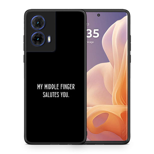 Θήκη Motorola Moto G85 Salute από τη Smartfits με σχέδιο στο πίσω μέρος και μαύρο περίβλημα | Motorola Moto G85 Salute case with colorful back and black bezels