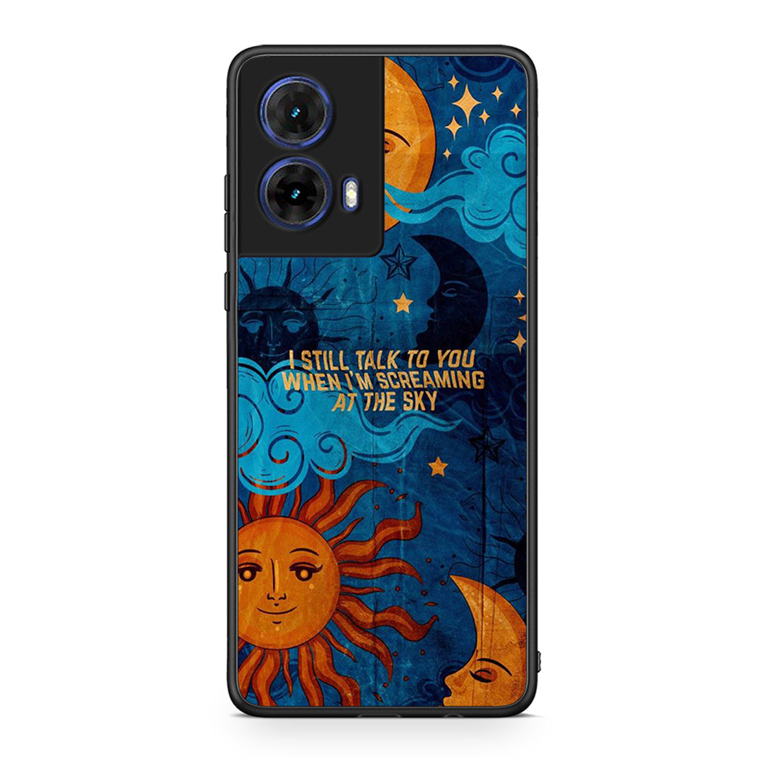 Motorola Moto G85 Screaming Sky θήκη από τη Smartfits με σχέδιο στο πίσω μέρος και μαύρο περίβλημα | Smartphone case with colorful back and black bezels by Smartfits
