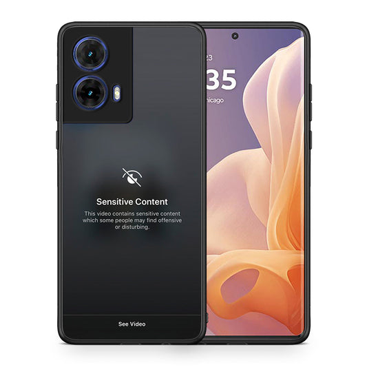 Θήκη Motorola Moto G85 Sensitive Content από τη Smartfits με σχέδιο στο πίσω μέρος και μαύρο περίβλημα | Motorola Moto G85 Sensitive Content case with colorful back and black bezels