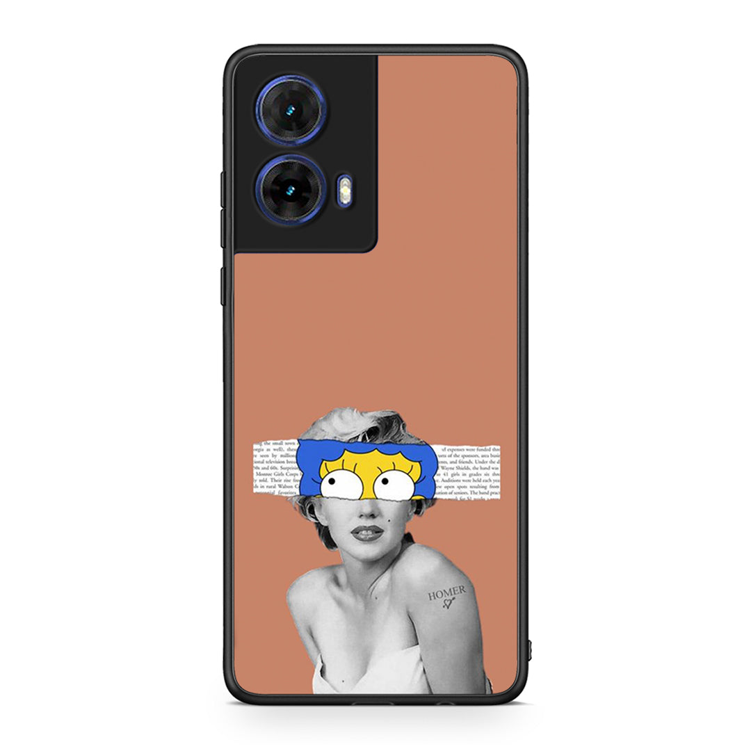 Motorola Moto G85 Sim Merilyn θήκη από τη Smartfits με σχέδιο στο πίσω μέρος και μαύρο περίβλημα | Smartphone case with colorful back and black bezels by Smartfits