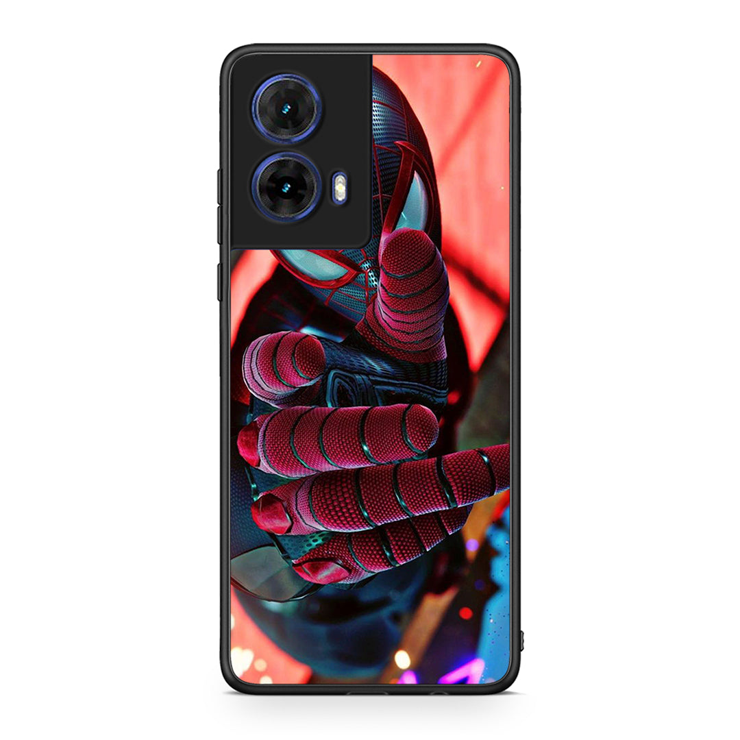 Motorola Moto G85 Spider Hand Θήκη από τη Smartfits με σχέδιο στο πίσω μέρος και μαύρο περίβλημα | Smartphone case with colorful back and black bezels by Smartfits