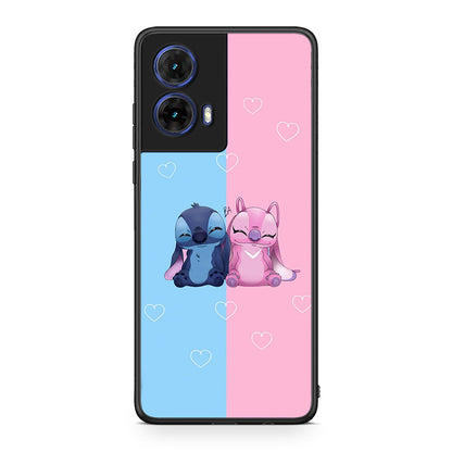 Motorola Moto G85 Stitch And Angel θήκη από τη Smartfits με σχέδιο στο πίσω μέρος και μαύρο περίβλημα | Smartphone case with colorful back and black bezels by Smartfits