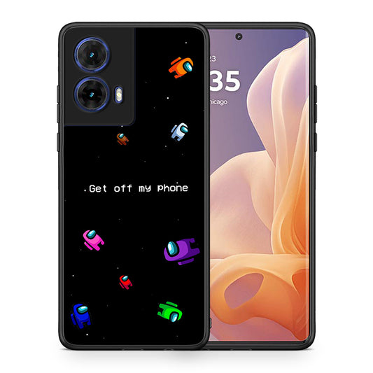 Θήκη Motorola Moto G85 AFK Text από τη Smartfits με σχέδιο στο πίσω μέρος και μαύρο περίβλημα | Motorola Moto G85 AFK Text case with colorful back and black bezels