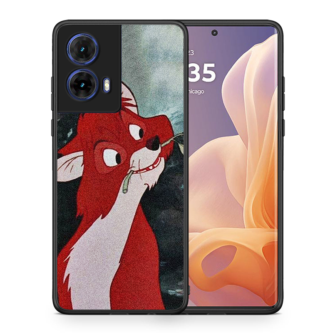 Θήκη Motorola Moto G85 Tod And Vixey Love 1 από τη Smartfits με σχέδιο στο πίσω μέρος και μαύρο περίβλημα | Motorola Moto G85 Tod And Vixey Love 1 case with colorful back and black bezels
