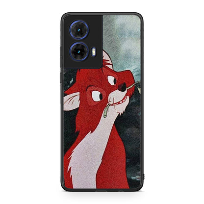 Motorola Moto G85 Tod And Vixey Love 1 θήκη από τη Smartfits με σχέδιο στο πίσω μέρος και μαύρο περίβλημα | Smartphone case with colorful back and black bezels by Smartfits