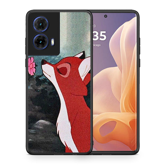 Θήκη Motorola Moto G85 Tod And Vixey Love 2 από τη Smartfits με σχέδιο στο πίσω μέρος και μαύρο περίβλημα | Motorola Moto G85 Tod And Vixey Love 2 case with colorful back and black bezels