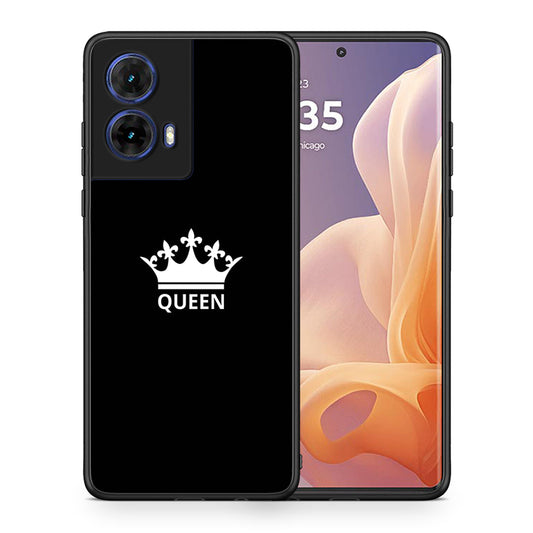 Θήκη Motorola Moto G85 Queen Valentine από τη Smartfits με σχέδιο στο πίσω μέρος και μαύρο περίβλημα | Motorola Moto G85 Queen Valentine case with colorful back and black bezels