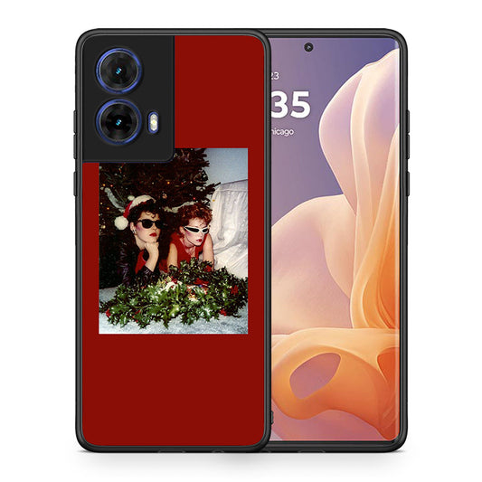 Θήκη Motorola Moto G85 Waiting For Xmas από τη Smartfits με σχέδιο στο πίσω μέρος και μαύρο περίβλημα | Motorola Moto G85 Waiting For Xmas case with colorful back and black bezels