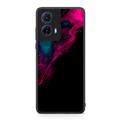 4 - Motorola Moto G85 Pink Black Watercolor case, cover, bumper
