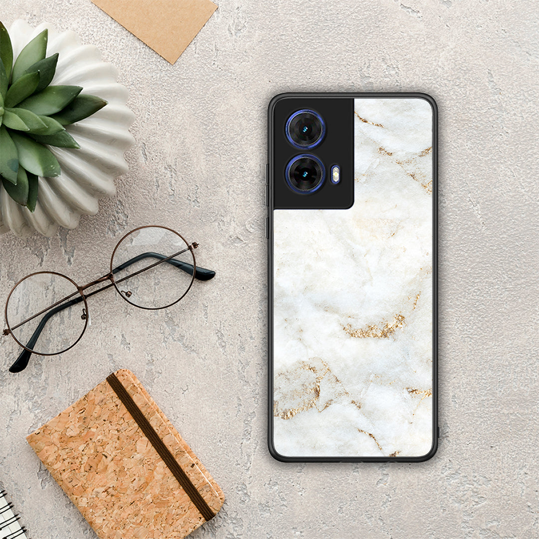White Gold Marble - Motorola Moto G85 θήκη