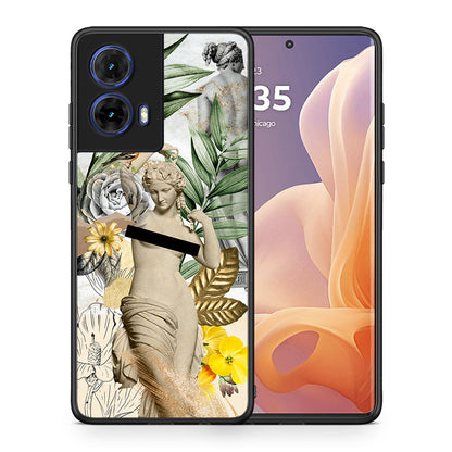 Θήκη Motorola Moto G85 Woman Statue από τη Smartfits με σχέδιο στο πίσω μέρος και μαύρο περίβλημα | Motorola Moto G85 Woman Statue case with colorful back and black bezels