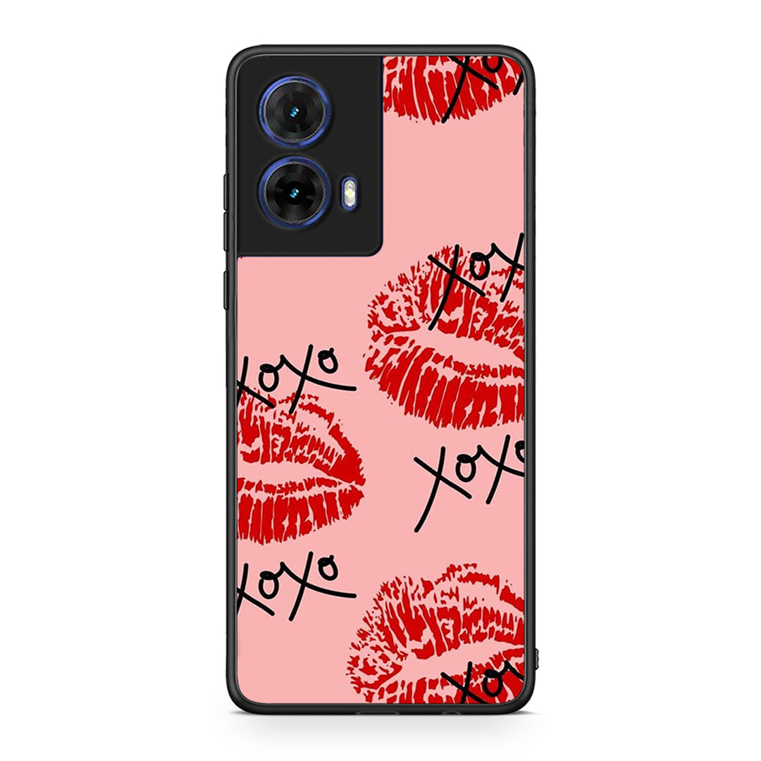 Motorola Moto G85 XOXO Lips θήκη από τη Smartfits με σχέδιο στο πίσω μέρος και μαύρο περίβλημα | Smartphone case with colorful back and black bezels by Smartfits