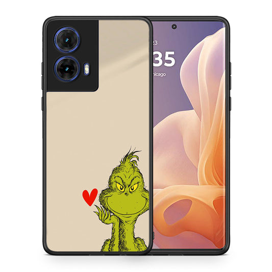 Θήκη Motorola Moto G85 Xmas Grinch από τη Smartfits με σχέδιο στο πίσω μέρος και μαύρο περίβλημα | Motorola Moto G85 Xmas Grinch case with colorful back and black bezels
