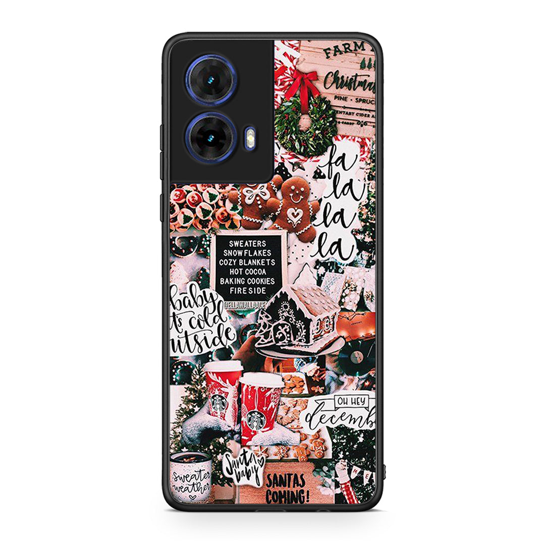 Motorola Moto G85 Xmas Habbits θήκη από τη Smartfits με σχέδιο στο πίσω μέρος και μαύρο περίβλημα | Smartphone case with colorful back and black bezels by Smartfits