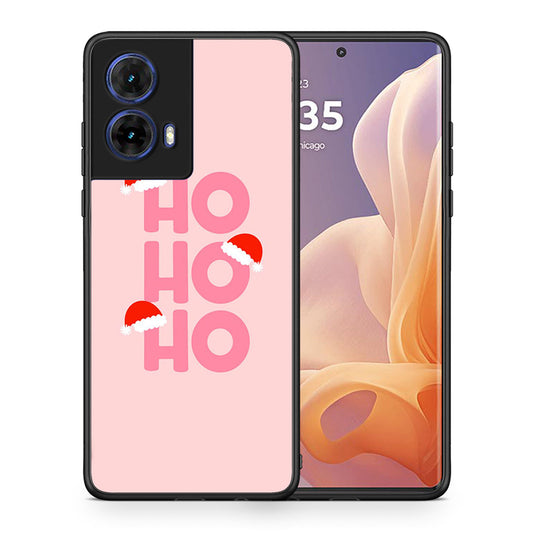 Θήκη Motorola Moto G85 Xmas Ho Ho Ho από τη Smartfits με σχέδιο στο πίσω μέρος και μαύρο περίβλημα | Motorola Moto G85 Xmas Ho Ho Ho case with colorful back and black bezels