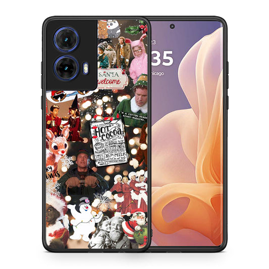 Θήκη Motorola Moto G85 Xmas Movies από τη Smartfits με σχέδιο στο πίσω μέρος και μαύρο περίβλημα | Motorola Moto G85 Xmas Movies case with colorful back and black bezels