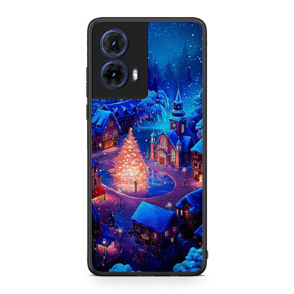 Motorola Moto G85 Xmas Village θήκη από τη Smartfits με σχέδιο στο πίσω μέρος και μαύρο περίβλημα | Smartphone case with colorful back and black bezels by Smartfits
