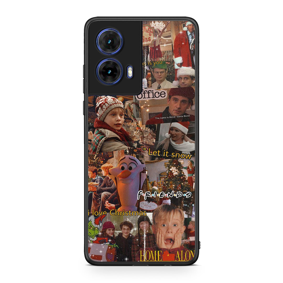 Motorola Moto G85 Xmas Wishes θήκη από τη Smartfits με σχέδιο στο πίσω μέρος και μαύρο περίβλημα | Smartphone case with colorful back and black bezels by Smartfits