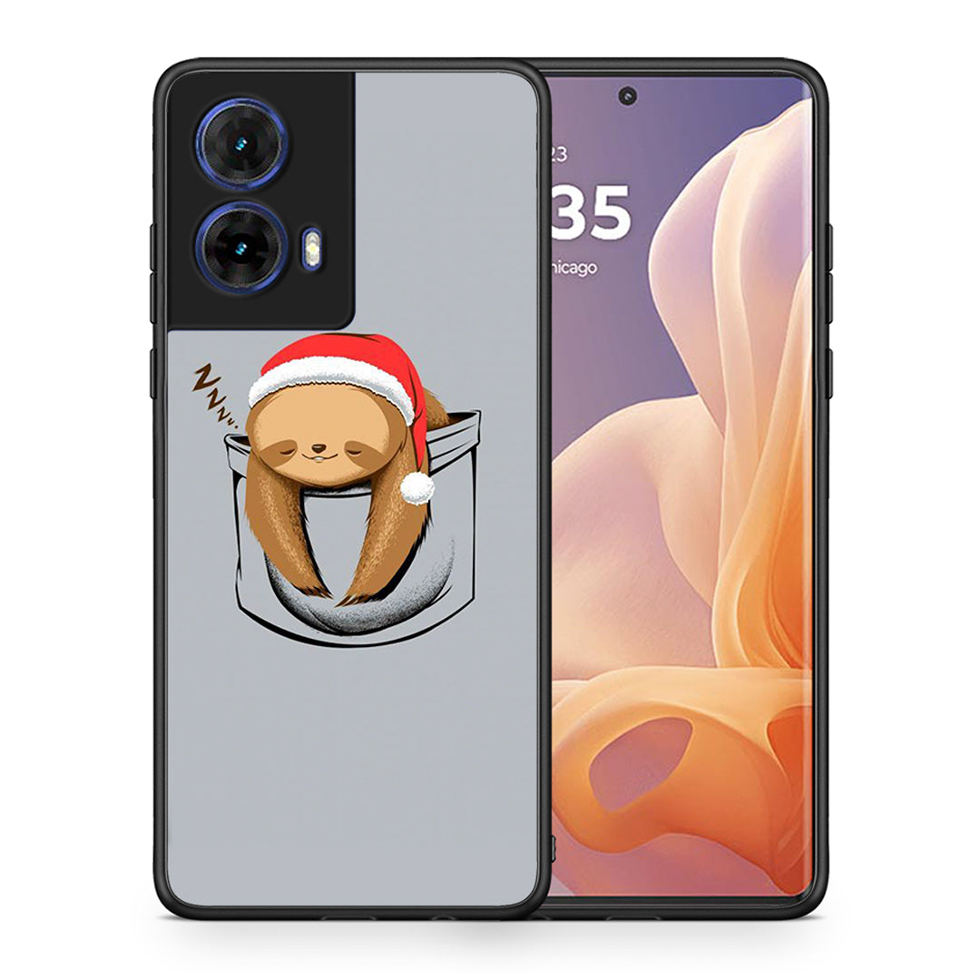 Θήκη Motorola Moto G85 Xmas Zzzz από τη Smartfits με σχέδιο στο πίσω μέρος και μαύρο περίβλημα | Motorola Moto G85 Xmas Zzzz case with colorful back and black bezels