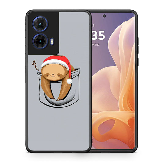 Θήκη Motorola Moto G85 Xmas Zzzz από τη Smartfits με σχέδιο στο πίσω μέρος και μαύρο περίβλημα | Motorola Moto G85 Xmas Zzzz case with colorful back and black bezels