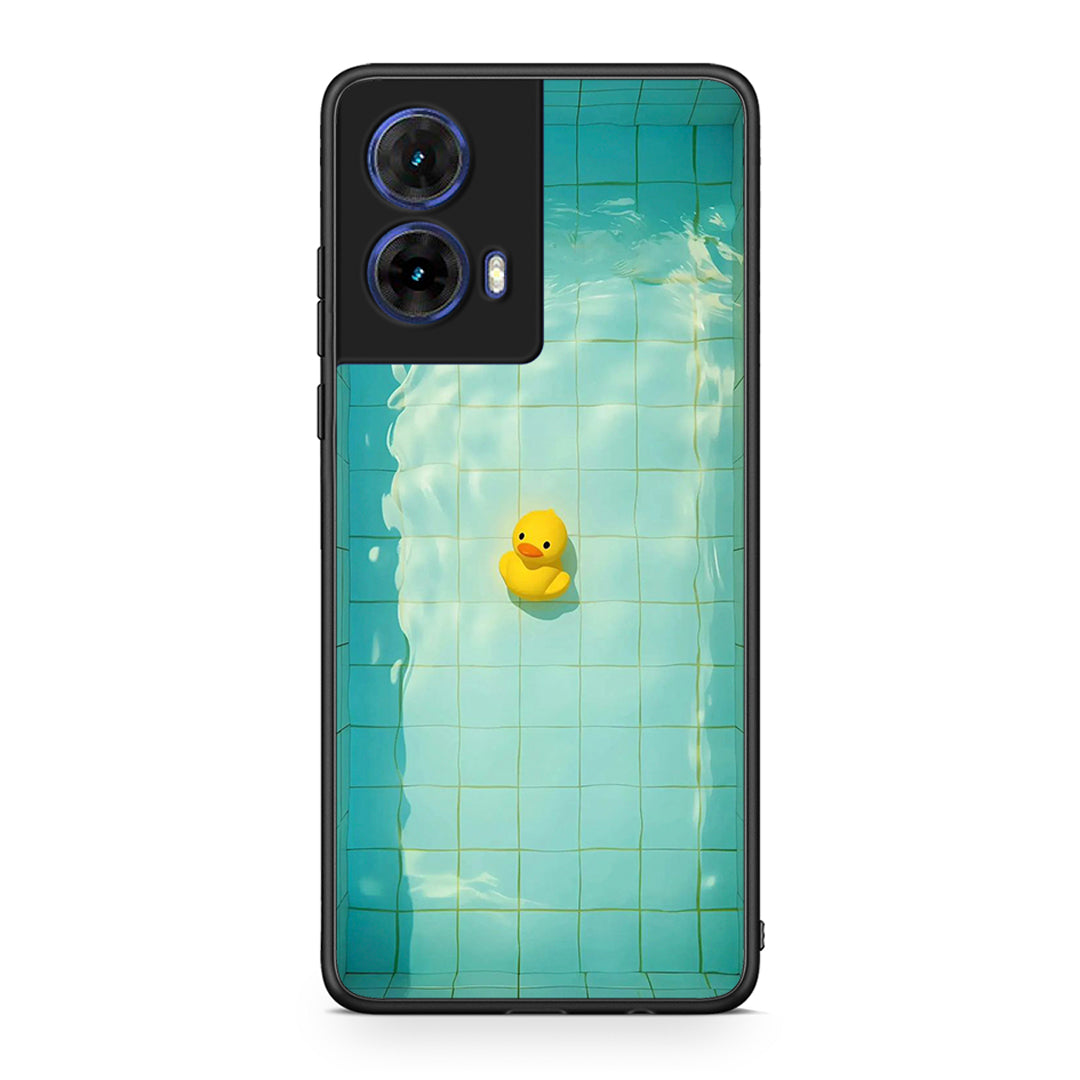Motorola Moto G85 Yellow Duck θήκη από τη Smartfits με σχέδιο στο πίσω μέρος και μαύρο περίβλημα | Smartphone case with colorful back and black bezels by Smartfits
