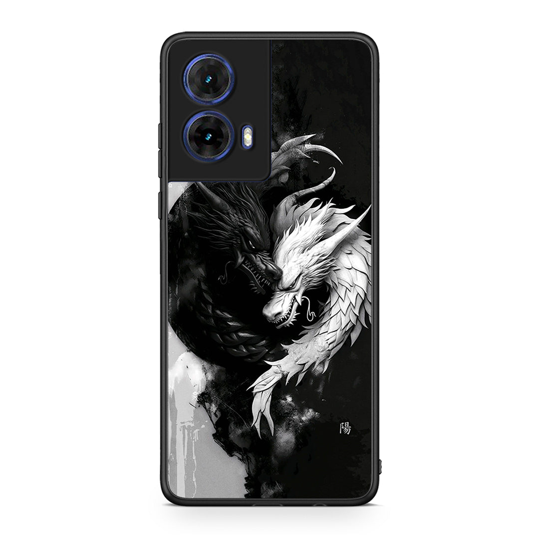 Motorola Moto G85 Yin Yang Θήκη από τη Smartfits με σχέδιο στο πίσω μέρος και μαύρο περίβλημα | Smartphone case with colorful back and black bezels by Smartfits