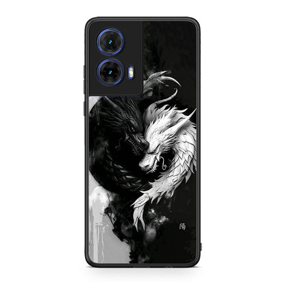 Motorola Moto G85 Yin Yang Θήκη από τη Smartfits με σχέδιο στο πίσω μέρος και μαύρο περίβλημα | Smartphone case with colorful back and black bezels by Smartfits