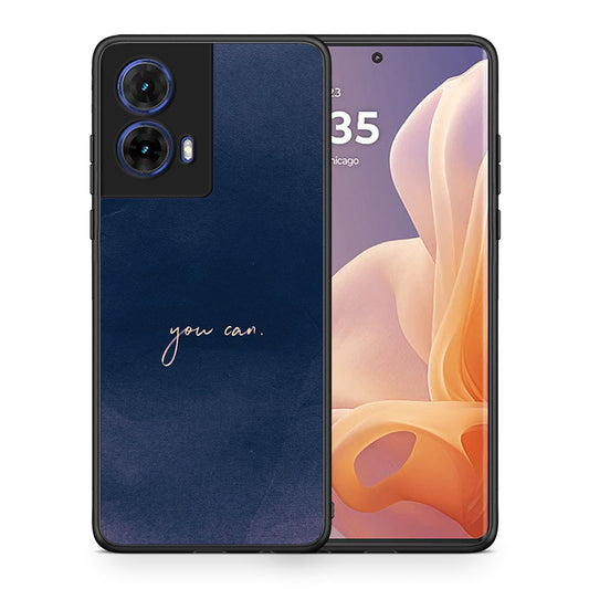 Θήκη Motorola Moto G85 You Can από τη Smartfits με σχέδιο στο πίσω μέρος και μαύρο περίβλημα | Motorola Moto G85 You Can case with colorful back and black bezels
