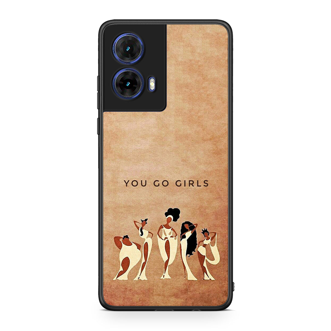 Motorola Moto G85 You Go Girl θήκη από τη Smartfits με σχέδιο στο πίσω μέρος και μαύρο περίβλημα | Smartphone case with colorful back and black bezels by Smartfits