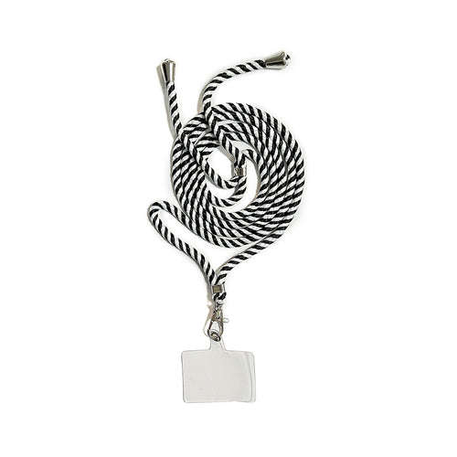 Λουράκι Λαιμού για Κινητό - Μαύρο Ασπρό