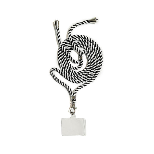 Λουράκι Λαιμού για Κινητό - Μαύρο Ασπρό