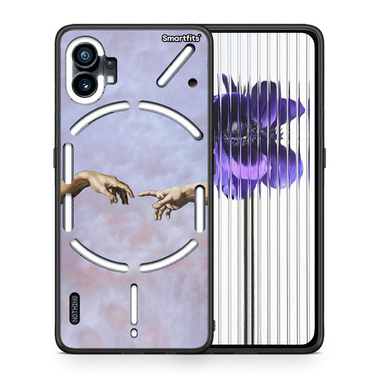 Θήκη Nothing Phone 1 Adam Hand από τη Smartfits με σχέδιο στο πίσω μέρος και μαύρο περίβλημα | Nothing Phone 1 Adam Hand case with colorful back and black bezels