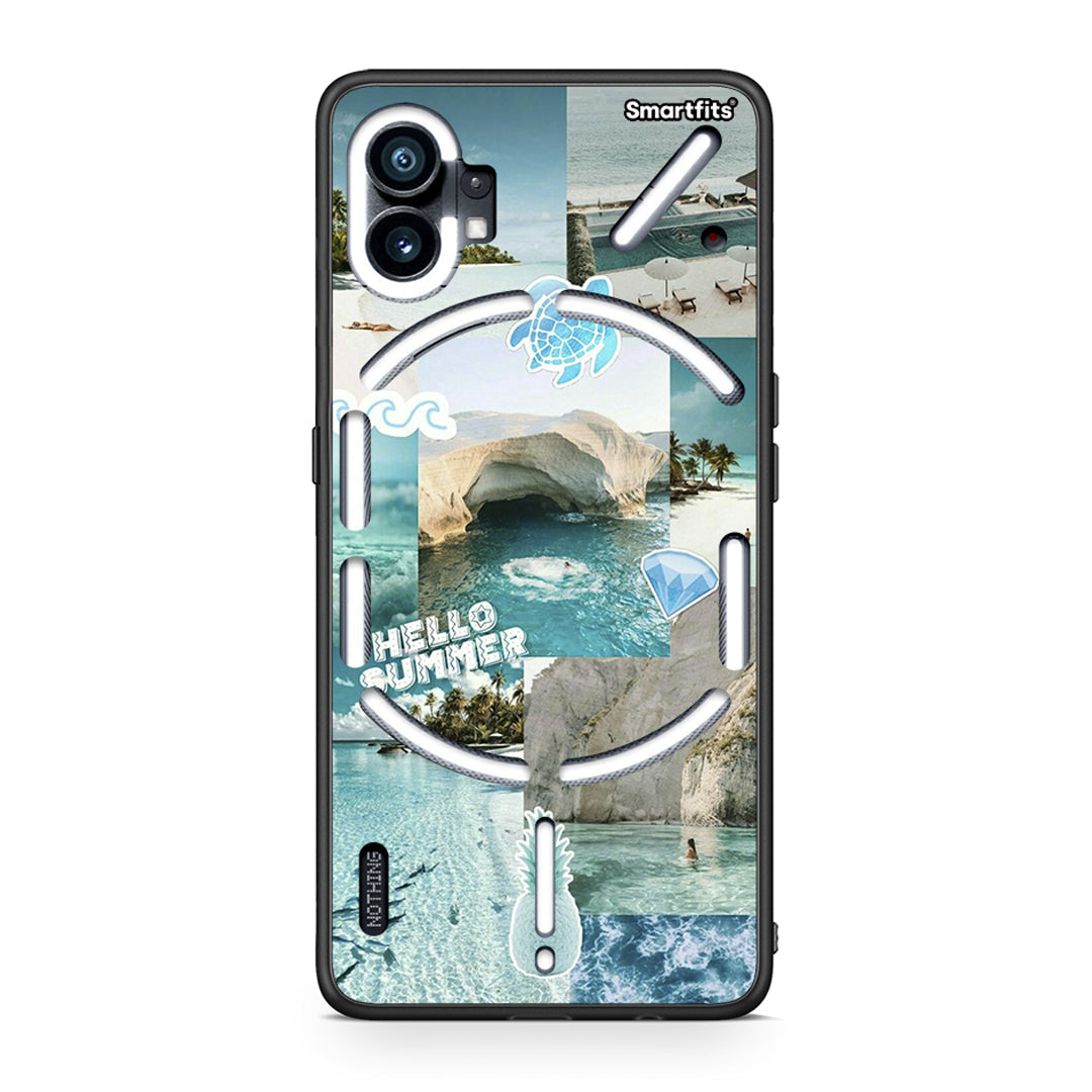 Nothing Phone 1 Aesthetic Summer Θήκη από τη Smartfits με σχέδιο στο πίσω μέρος και μαύρο περίβλημα | Smartphone case with colorful back and black bezels by Smartfits