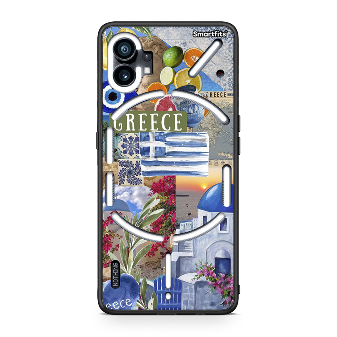 Nothing Phone 1 All Greek Θήκη από τη Smartfits με σχέδιο στο πίσω μέρος και μαύρο περίβλημα | Smartphone case with colorful back and black bezels by Smartfits