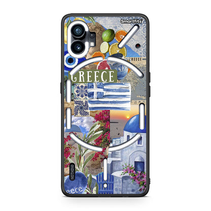Nothing Phone 1 All Greek Θήκη από τη Smartfits με σχέδιο στο πίσω μέρος και μαύρο περίβλημα | Smartphone case with colorful back and black bezels by Smartfits