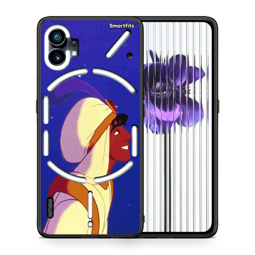 Θήκη Nothing Phone 1 Alladin And Jasmine Love 1 από τη Smartfits με σχέδιο στο πίσω μέρος και μαύρο περίβλημα | Nothing Phone 1 Alladin And Jasmine Love 1 case with colorful back and black bezels