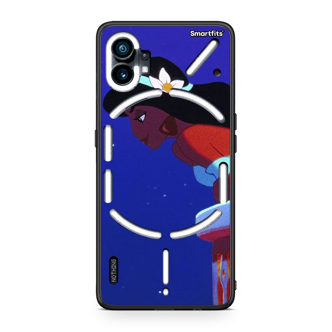 Nothing Phone 1 Alladin And Jasmine Love 2 θήκη από τη Smartfits με σχέδιο στο πίσω μέρος και μαύρο περίβλημα | Smartphone case with colorful back and black bezels by Smartfits
