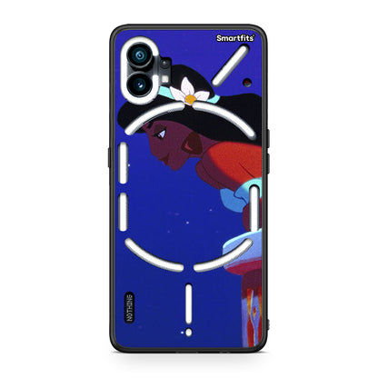 Nothing Phone 1 Alladin And Jasmine Love 2 θήκη από τη Smartfits με σχέδιο στο πίσω μέρος και μαύρο περίβλημα | Smartphone case with colorful back and black bezels by Smartfits