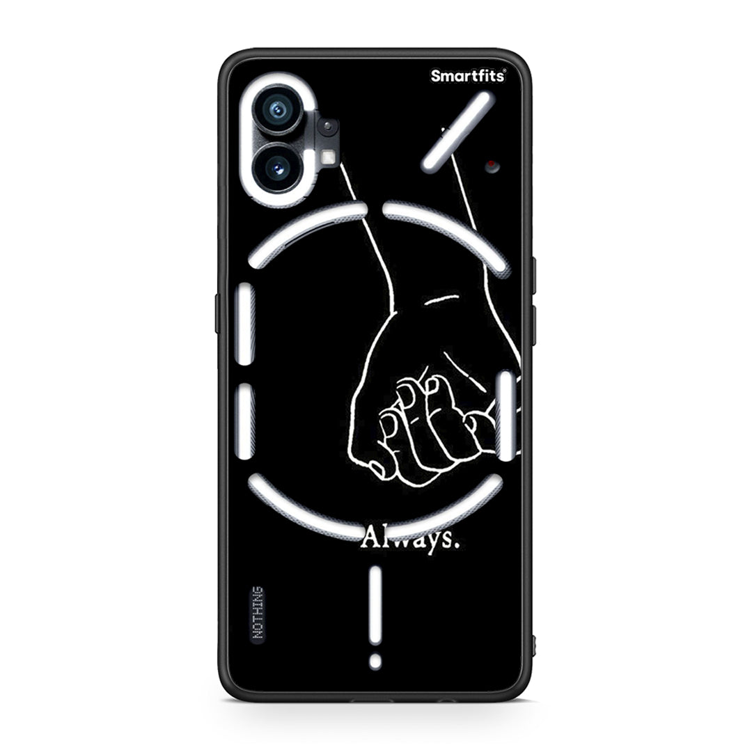 Nothing Phone 1 Always & Forever 1 Θήκη Αγίου Βαλεντίνου από τη Smartfits με σχέδιο στο πίσω μέρος και μαύρο περίβλημα | Smartphone case with colorful back and black bezels by Smartfits