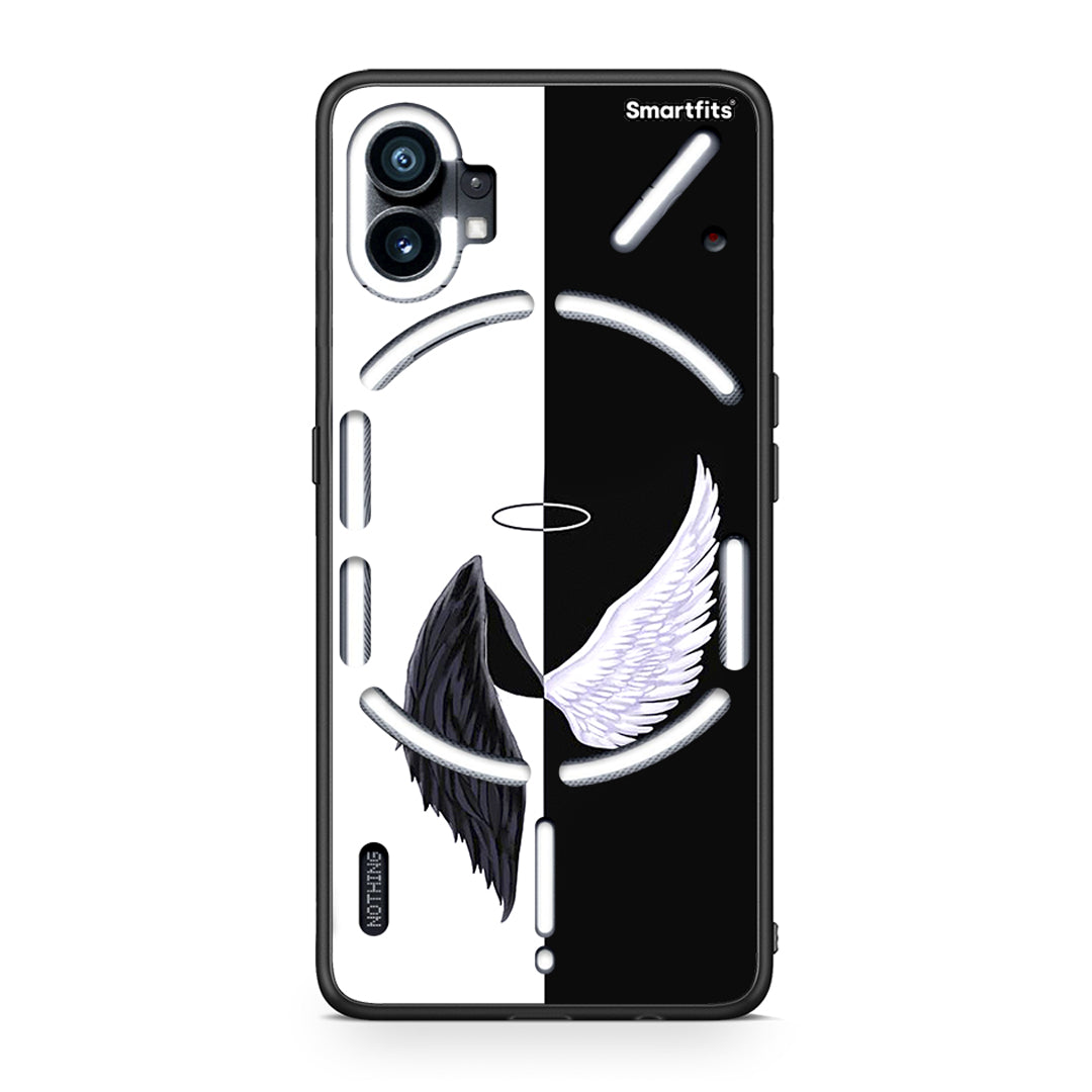Nothing Phone 1 Angels Demons θήκη από τη Smartfits με σχέδιο στο πίσω μέρος και μαύρο περίβλημα | Smartphone case with colorful back and black bezels by Smartfits