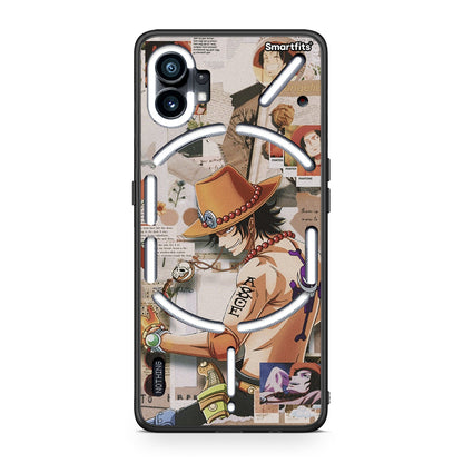 Nothing Phone 1 Anime Collage θήκη από τη Smartfits με σχέδιο στο πίσω μέρος και μαύρο περίβλημα | Smartphone case with colorful back and black bezels by Smartfits