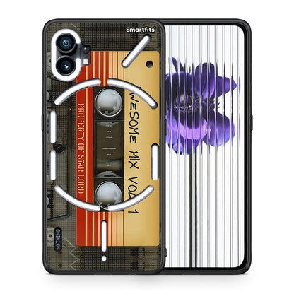 Θήκη Nothing Phone 1 Awesome Mix από τη Smartfits με σχέδιο στο πίσω μέρος και μαύρο περίβλημα | Nothing Phone 1 Awesome Mix case with colorful back and black bezels