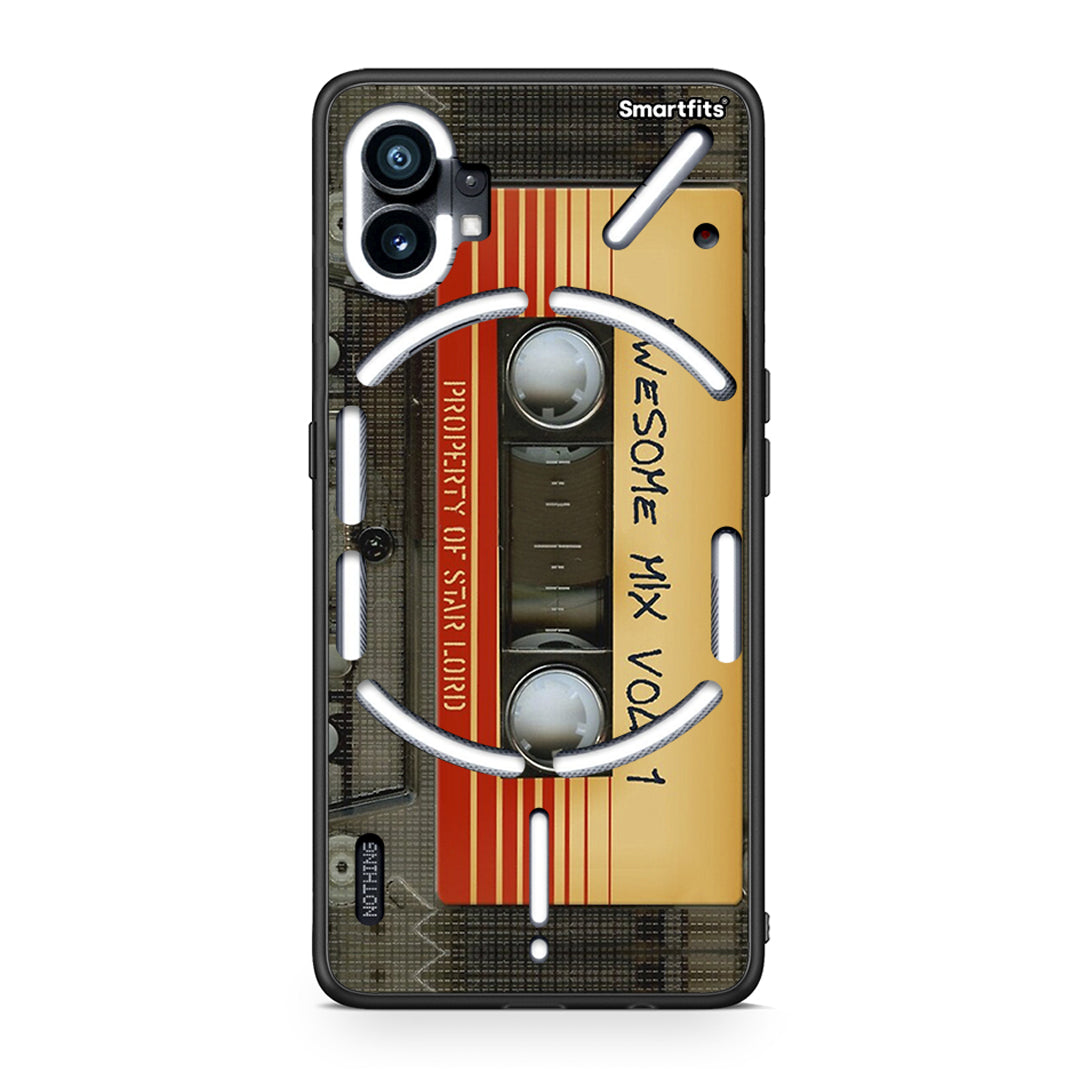 Nothing Phone 1 Awesome Mix θήκη από τη Smartfits με σχέδιο στο πίσω μέρος και μαύρο περίβλημα | Smartphone case with colorful back and black bezels by Smartfits