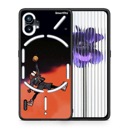 Θήκη Nothing Phone 1 Basketball Hero από τη Smartfits με σχέδιο στο πίσω μέρος και μαύρο περίβλημα | Nothing Phone 1 Basketball Hero case with colorful back and black bezels